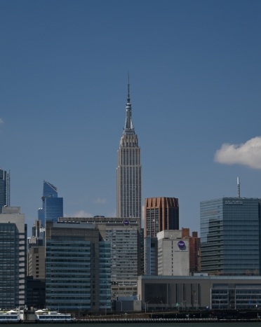 Far shot of buildings on skyline