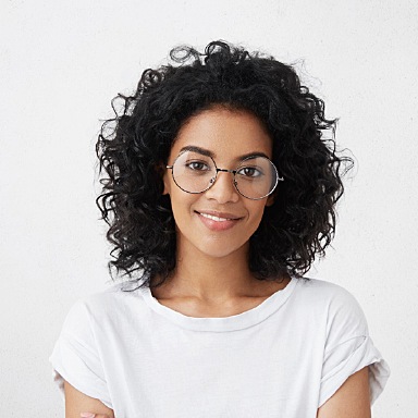 Smiling woman with a perfect smile