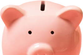 Pink piggy bank