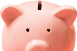 Pink piggy bank