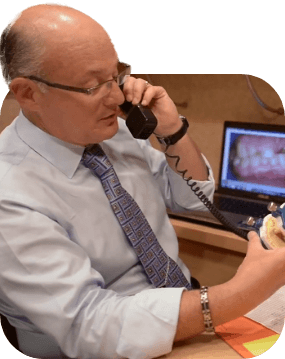 doctor Mohr on phone with patient