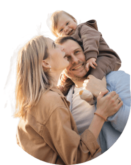 family smiling together
