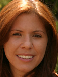 Headshot young woman after treatment