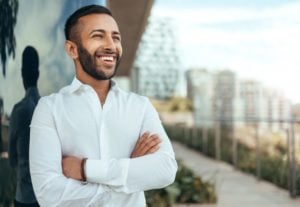 young man with perfect smile