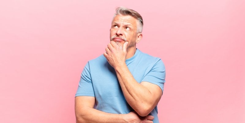 older man wondering