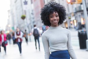woman with a flawless smile