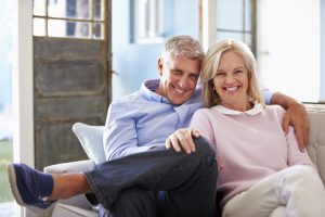 smiling older couple