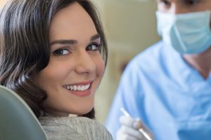 woman at the dentist's