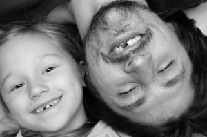 father daughter matching missing teeth need full-mouth reconstruction